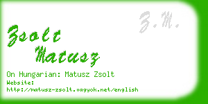 zsolt matusz business card